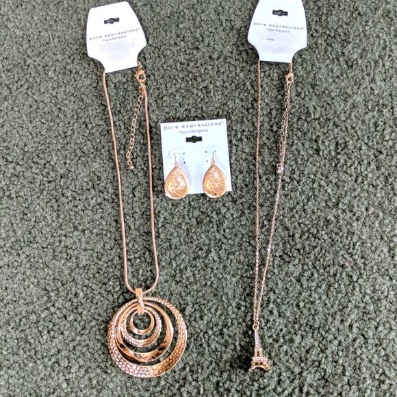 3 pure expressions costume jewelry hypo allergenic - Picture 1 of 9